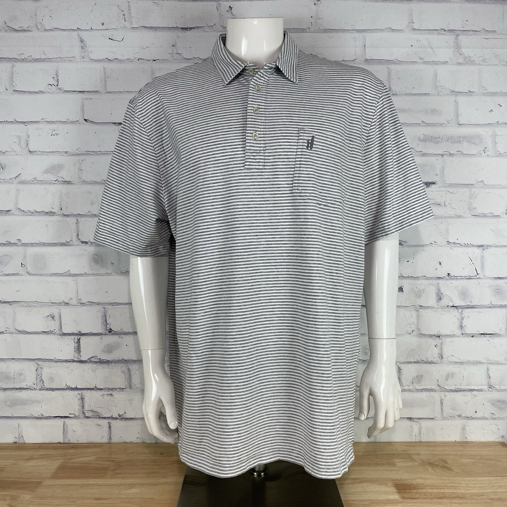 Johnnie-O Shirt Men's XXL 2XL Polo Short Sleeve Logo Golf Stretch Hangin'‎ Out